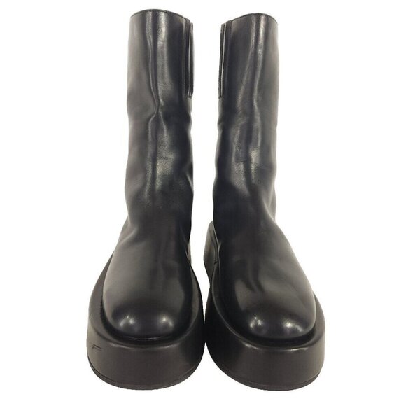 Marsell Piattaforma Boots Size 38 US 8 Womens Black Leather AS-IS $1525 - Picture 3 of 11